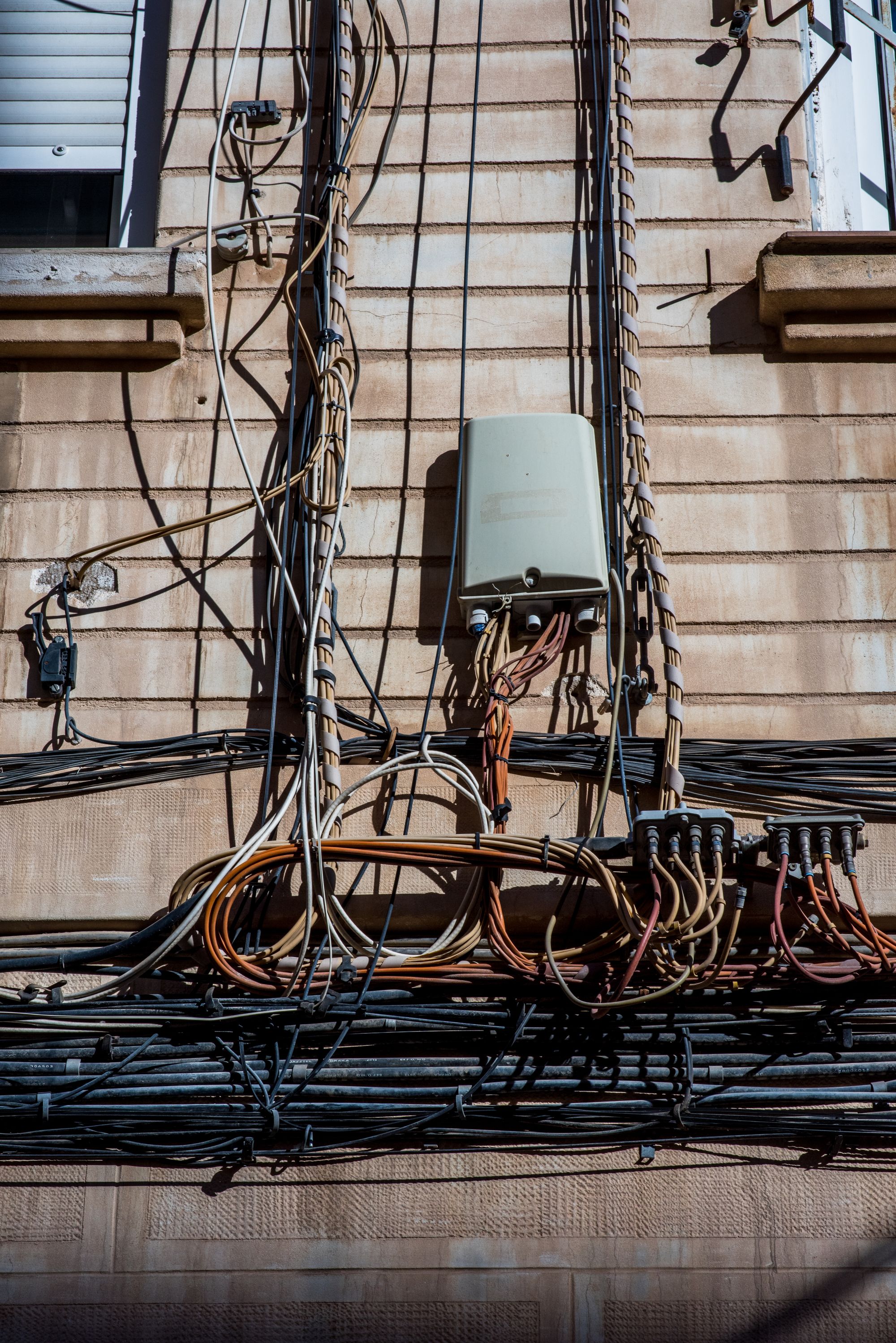 Cable trays and conduit routed through a plant