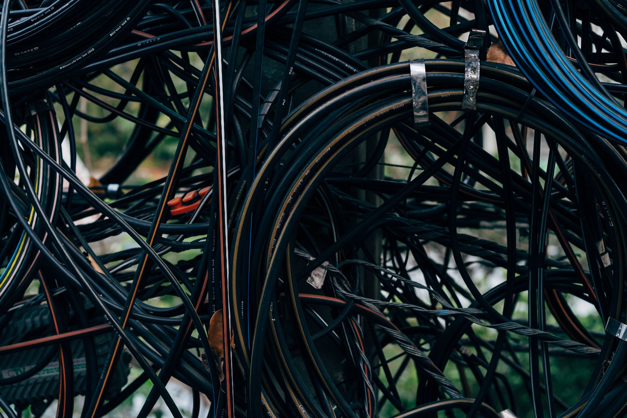 Coiled industrial power and control cable