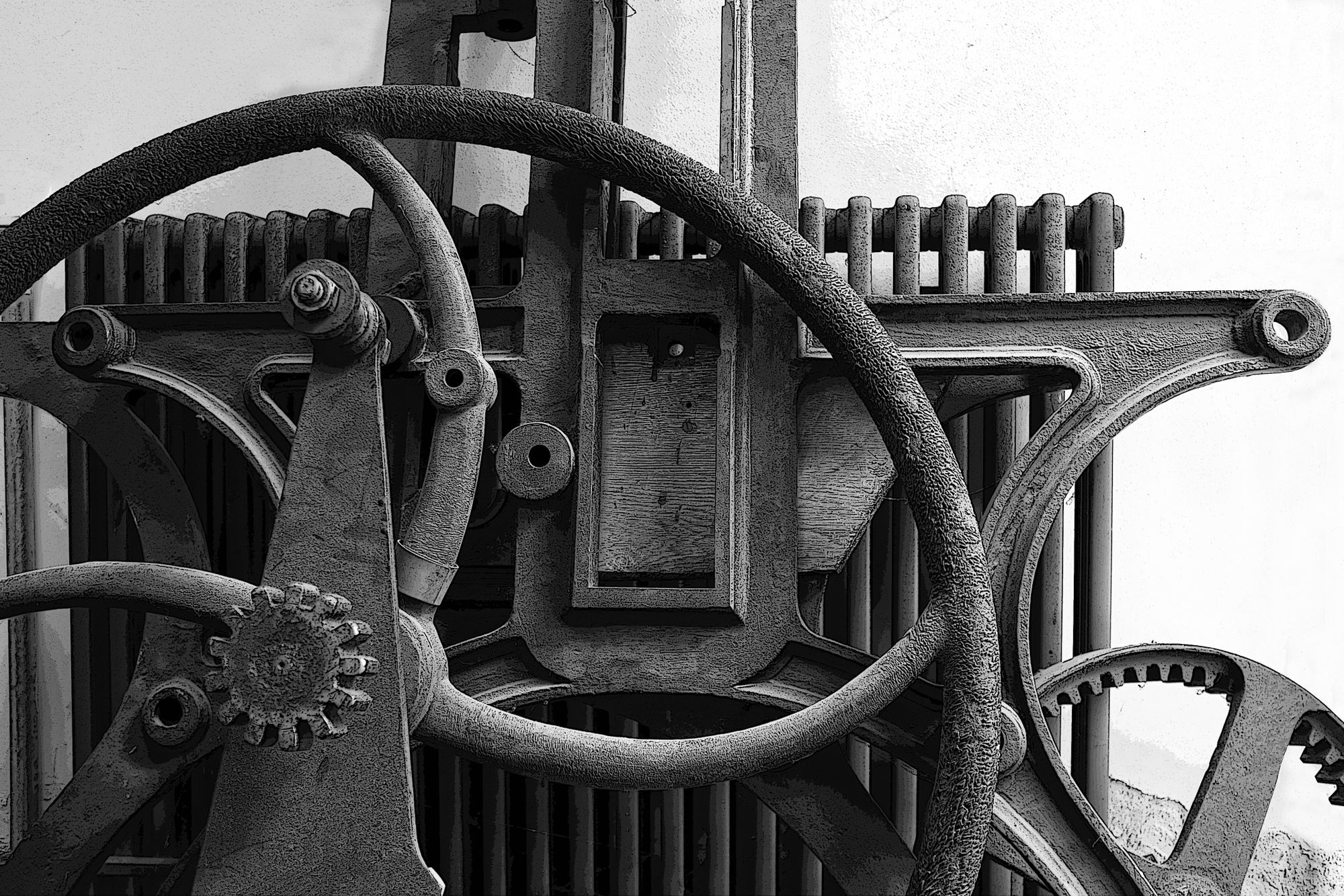 Legacy industrial machinery in a workshop